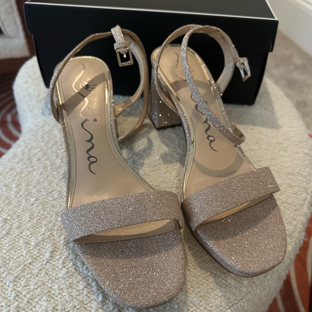 Nina Women's Sparkling Heels - Champagne